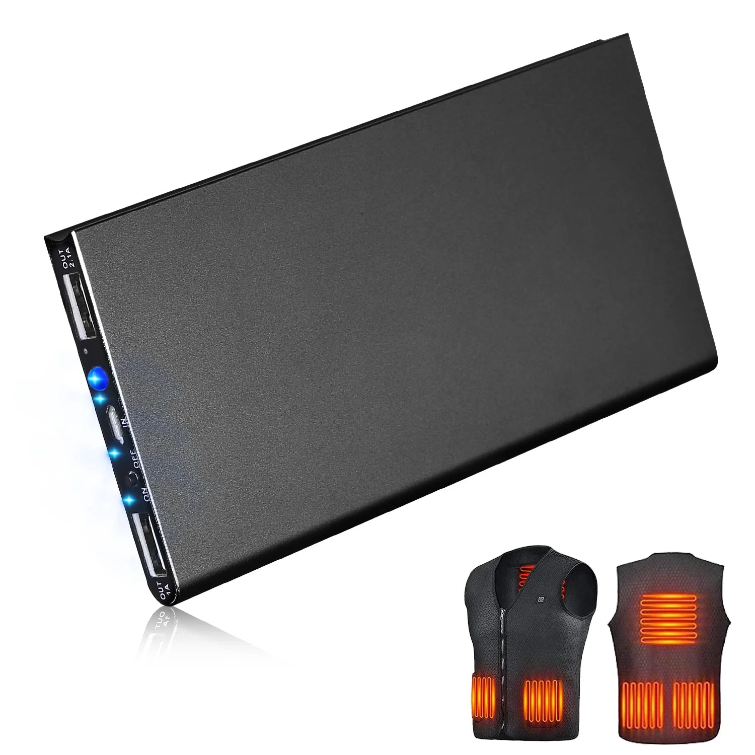 5V 2.1A Power Bank for Heated Vest  20000Mah Battery Pack for Heated Jacket Dual USB Power Bank for Heated Clothing Blanket Gloves for Men Women Black Hot Pink Rose Gold