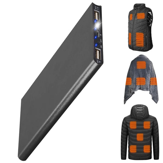 5V 2.1A Power Bank for Heated Vest  20000Mah Battery Pack for Heated Jacket Dual USB Power Bank for Heated Clothing Blanket Gloves for Men Women Black Hot Pink Rose Gold